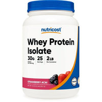 Nutricost Whey Protein Isolate Powder (Strawberry Acai, 2 Pounds) EasyOptionXY LLC
