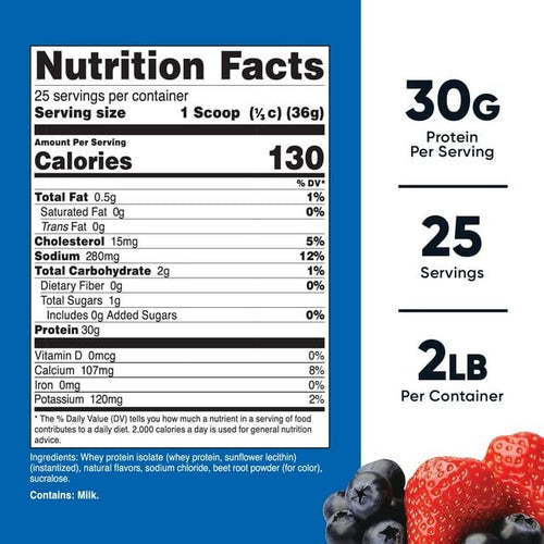 Nutricost Whey Protein Isolate Powder (Strawberry Acai, 2 Pounds) EasyOptionXY LLC