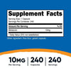 Nutricost Melatonin 10mg, 240 Capsules, Non-GMO Supplement EasyOptionXY LLC