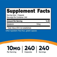 Nutricost Melatonin 10mg, 240 Capsules, Non-GMO Supplement EasyOptionXY LLC