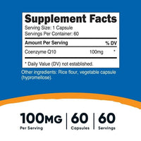 Nutricost CoQ10 100mg, 60 Vegetarian Capsules - Non-GMO, Gluten Free Supplement EasyOptionXY LLC
