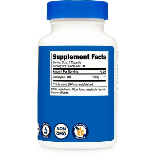 Nutricost CoQ10 100mg, 60 Vegetarian Capsules - Non-GMO, Gluten Free Supplement EasyOptionXY LLC