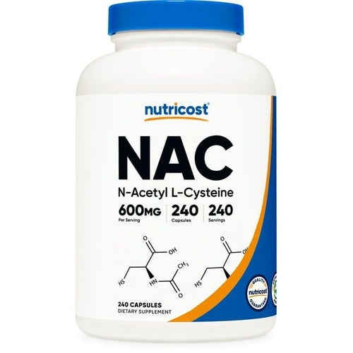 Nutricost N-Acetyl L-Cysteine (NAC) 600mg, 240 Vegetarian Capsules, Supplement EasyOptionXY LLC