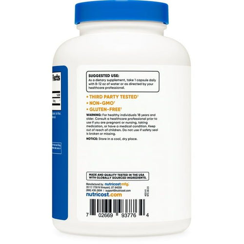 Nutricost N-Acetyl L-Cysteine (NAC) 600mg, 240 Vegetarian Capsules, Supplement EasyOptionXY LLC