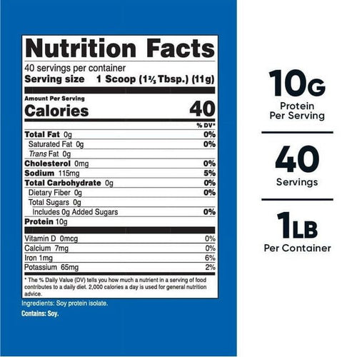 Nutricost Soy Protein Powder, 1 lb Unflavored - Vegetarian, Non-GMO & Gluten Free EasyOptionXY LLC