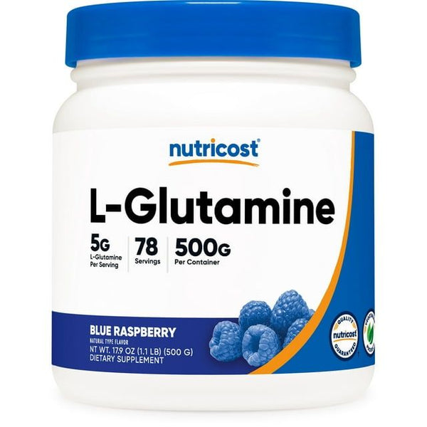 Nutricost L-Glutamine Powder 500 Grams (Blue Raspberry) - Health Supplement EasyOptionXY LLC