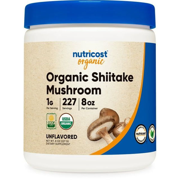 Nutricost Organic Shiitake Mushroom Powder 8oz - 100% Organic Certified Supplement EasyOptionXY LLC