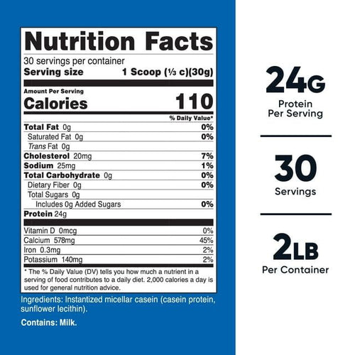 Nutricost Casein Protein Powder 2lb - Micellar Casein (Unflavored) EasyOptionXY LLC