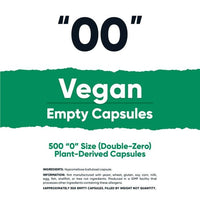Nutricost Vegan Empty Capsules Size 00 - Clear Empty Plant-Based Capsules (500 ct) - Kosher, Halal, Non-GMO, Soy Free, Gluten-Free, Vegetarian EasyOptionXY LLC