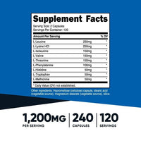Nutricost EAA Capsules 1200mg, 120 Servings, 240 Capsules - Essential Amino Acids - Non-GMO, Gluten Free & Vegan EasyOptionXY LLC