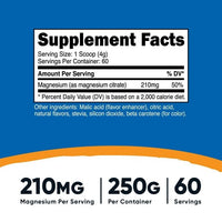 Nutricost Magnesium Citrate Powder (Peach Mango, 250 Grams) - Non-GMO Supplement EasyOptionXY LLC
