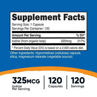 Nutricost Kelp Capsules, 325mcg of Iodine, 120 Capsules, Supplement EasyOptionXY LLC