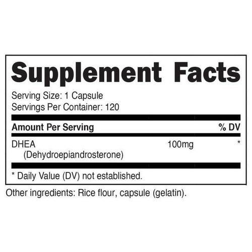 Nutricost DHEA 100mg, 120 Capsules - Gluten Free, Soy Free, Non-GMO, Supplement EasyOptionXY LLC