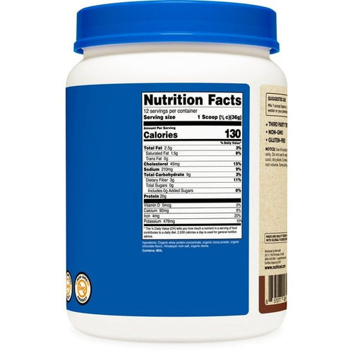 Nutricost Organic Whey Protein Powder (Chocolate) 1LB - Non-GMO EasyOptionXY LLC