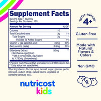 Nutricost Kids Elderberry Gummies (50mg) with Zinc & Vitamin C, 120 Gummies EasyOptionXY LLC