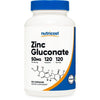 Nutricost Zinc Gluconate 120 Vegetarian Capsules (50mg) - Non-GMO Supplement EasyOptionXY LLC