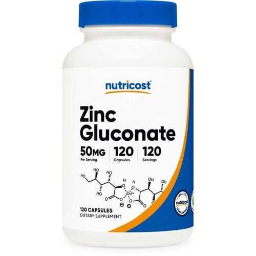 Nutricost Zinc Gluconate 120 Vegetarian Capsules (50mg) - Non-GMO Supplement EasyOptionXY LLC