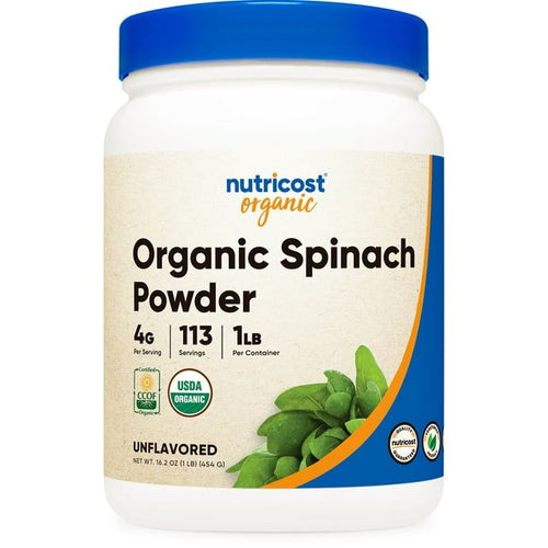 Nutricost Organic Spinach Powder 1LB - Certified Organic Supplement EasyOptionXY LLC