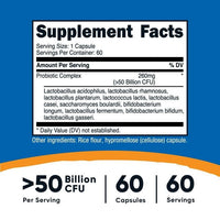Nutricost Probiotic Complex - 50 Billion CFU, 60 Capsules - Probiotic Supplement (Unisex) EasyOptionXY LLC