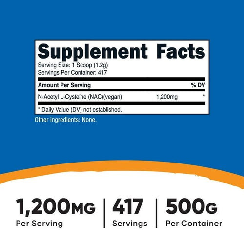 Nutricost N-Acetyl L-Cysteine (NAC) Powder Supplement, 500 Grams, 417 Servings EasyOptionXY LLC