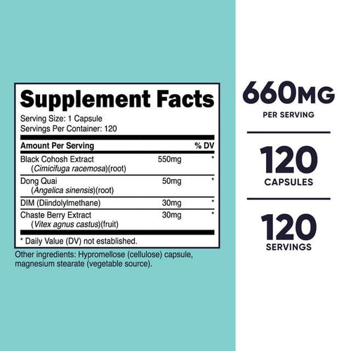 Nutricost Black Cohosh for Women Supplement 660mg, 120 Capsules - Non-GMO EasyOptionXY LLC