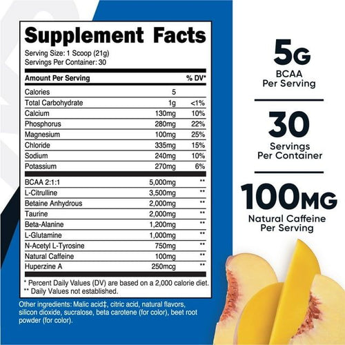 Nutricost Intra-Workout Powder, 30 Servings (Peach Mango) - Non-GMO, Gluten Free Supplement EasyOptionXY LLC