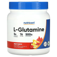 Nutricost L-Glutamine Powder 500 Grams (Fruit Punch) - Amino Acid, Non-GMO EasyOptionXY LLC