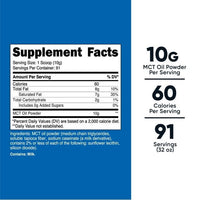 Nutricost MCT Oil Powder 2LBS (32oz) - Zero Net Carbs Supplement EasyOptionXY LLC