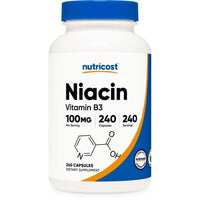 Nutricost Niacin (Vitamin B3) 100mg, 240 Capsules - with Flushing, Non-GMO, Gluten Free EasyOptionXY LLC