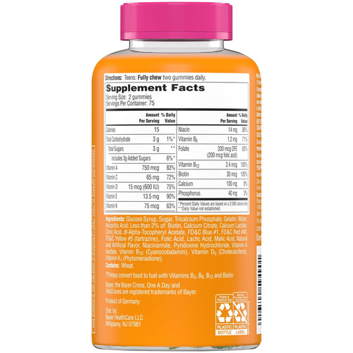 One A Day For Her Teen Multivitamin Gummies; 150 Count EasyOptionXY LLC