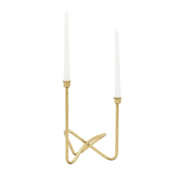 CosmoLiving by Cosmopolitan 2 Holder Gold Metal Candelabra EasyOptionXY LLC