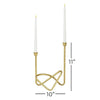 CosmoLiving by Cosmopolitan 2 Holder Gold Metal Candelabra EasyOptionXY LLC