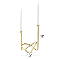 CosmoLiving by Cosmopolitan 2 Holder Gold Metal Candelabra EasyOptionXY LLC