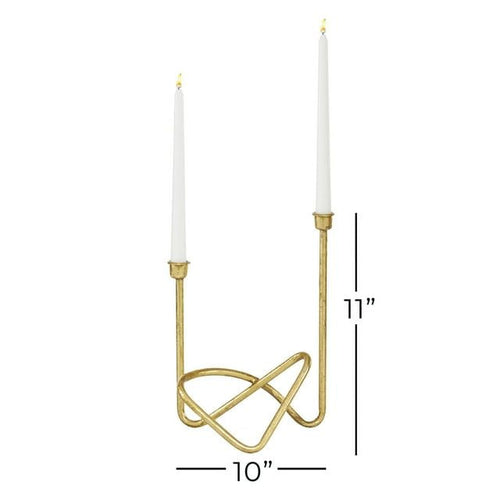 CosmoLiving by Cosmopolitan 2 Holder Gold Metal Candelabra EasyOptionXY LLC