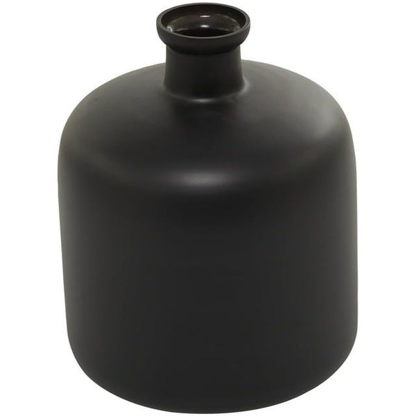 The Novogratz 12" Black Glass Vase EasyOptionXY LLC