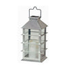 Shop4Omni 11 Inch Solar Powered Flickering LED Candle Lantern Centerpiece Lamp / Silver EasyOptionXY LLC