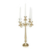 DecMode Traditional Five Tulip Shaped Candelabra Style Candle Holder, 13"W x 24"H with Aluminum Gold Polished Finish EasyOptionXY LLC