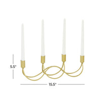 CosmoLiving by Cosmopolitan 4 Holder Gold Metal Candelabra EasyOptionXY LLC