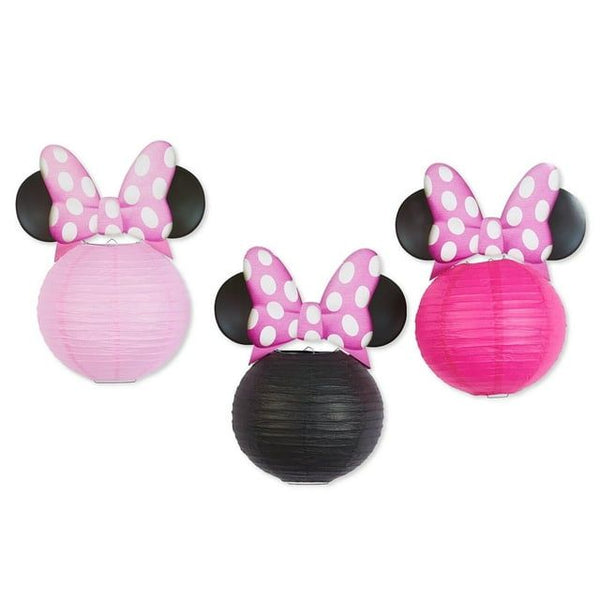 Minnie Mouse Round Paper Lanterns, 3ct EasyOptionXY LLC