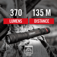 COAST G34 370 Lumen Twist Focusing Handheld LED Flashlight, 2 x AA Batteries Included, 5.6 oz. EasyOptionXY LLC
