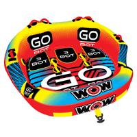 WOW Watersports Go Bot 3 Person Towable Water Tube For Pool and Lake (18-1050) Jupiter Gear