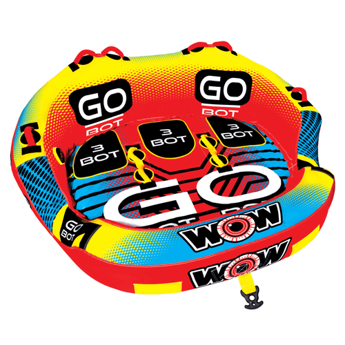WOW Watersports Go Bot 3 Person Towable Water Tube For Pool and Lake (18-1050) Jupiter Gear