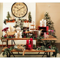 DecMode 3 Candle Red Metal Pillar Candle Holder with Mosaic Pattern, Set of 3 EasyOptionXY LLC