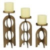 DecMode 3 Candle Gold Metal Handmade Pillar Candle Holder, Set of 3 EasyOptionXY LLC