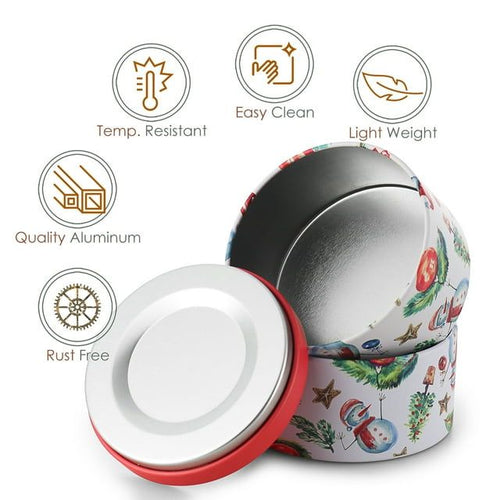 Hearth & Harbor 8 Oz, 12 Pack Christmas DIY Candle Containers with Lids - Tin Candle Jars for Making Candles - Metal Candle Jars - Bulk Tins Storage for Candle EasyOptionXY LLC