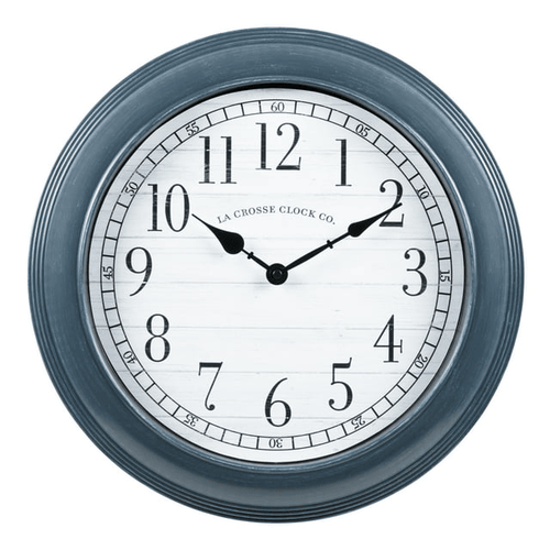 La Crosse Clock 16-inch Everly Gray Quartz Analog Wall Clock, 404-3841B EasyOptionXY LLC