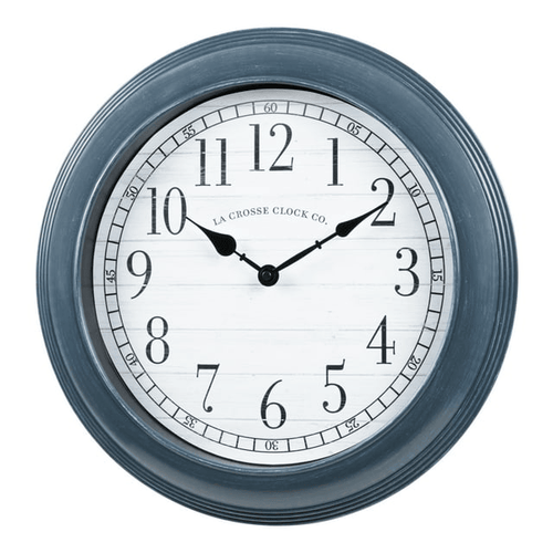 La Crosse Clock 16-inch Everly Gray Quartz Analog Wall Clock, 404-3841B EasyOptionXY LLC