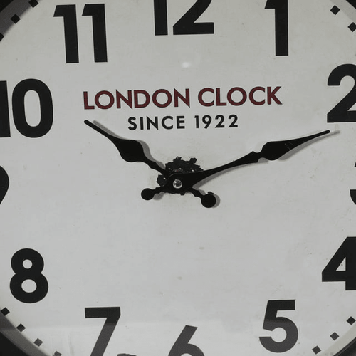 DecMode 16" White Metal Wall Clock EasyOptionXY LLC