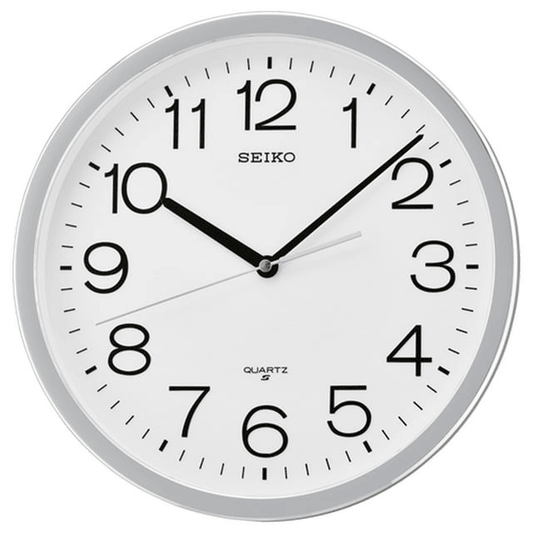 Seiko 12" Office Classic Numbered Quiet Sweep Wall Clock, Round, Quartz, Analog, QXA014SLH EasyOptionXY LLC