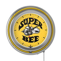 Dodge Chrome Double Rung Neon Clock - Super Bee EasyOptionXY LLC